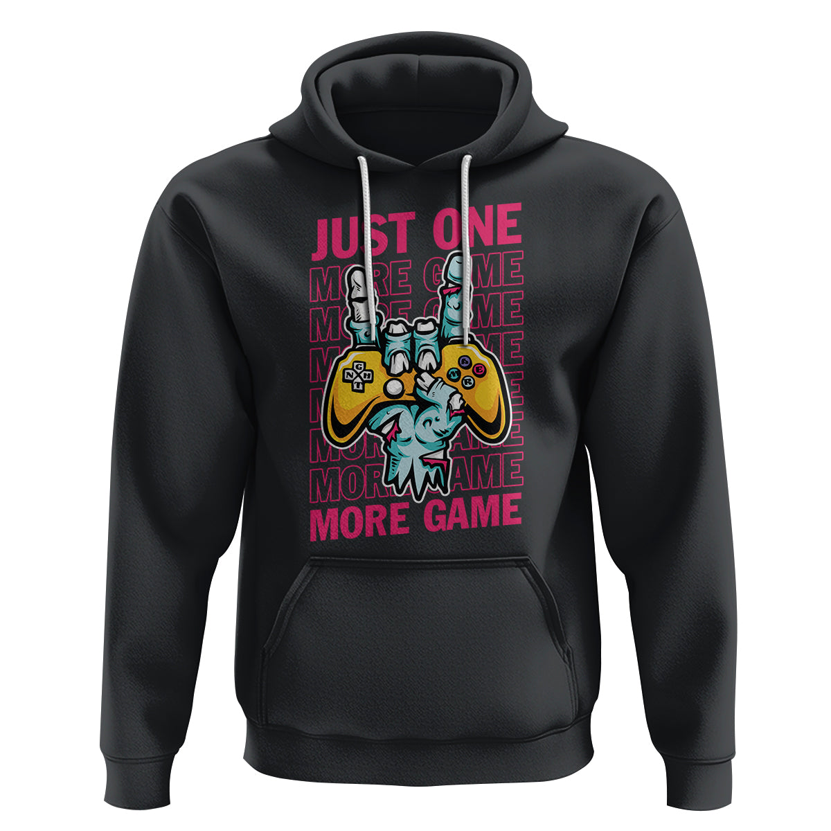 Funny Video Gamer Hoodie Just One More Game Skeleton Kids Boys Man - Wonder Print Shop