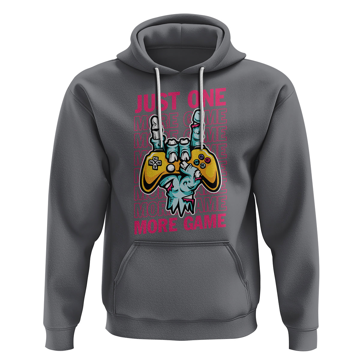 Funny Video Gamer Hoodie Just One More Game Skeleton Kids Boys Man - Wonder Print Shop