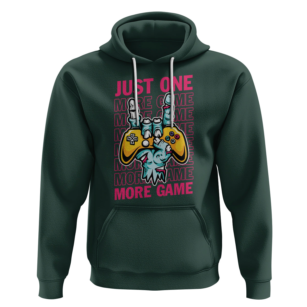 Funny Video Gamer Hoodie Just One More Game Skeleton Kids Boys Man - Wonder Print Shop
