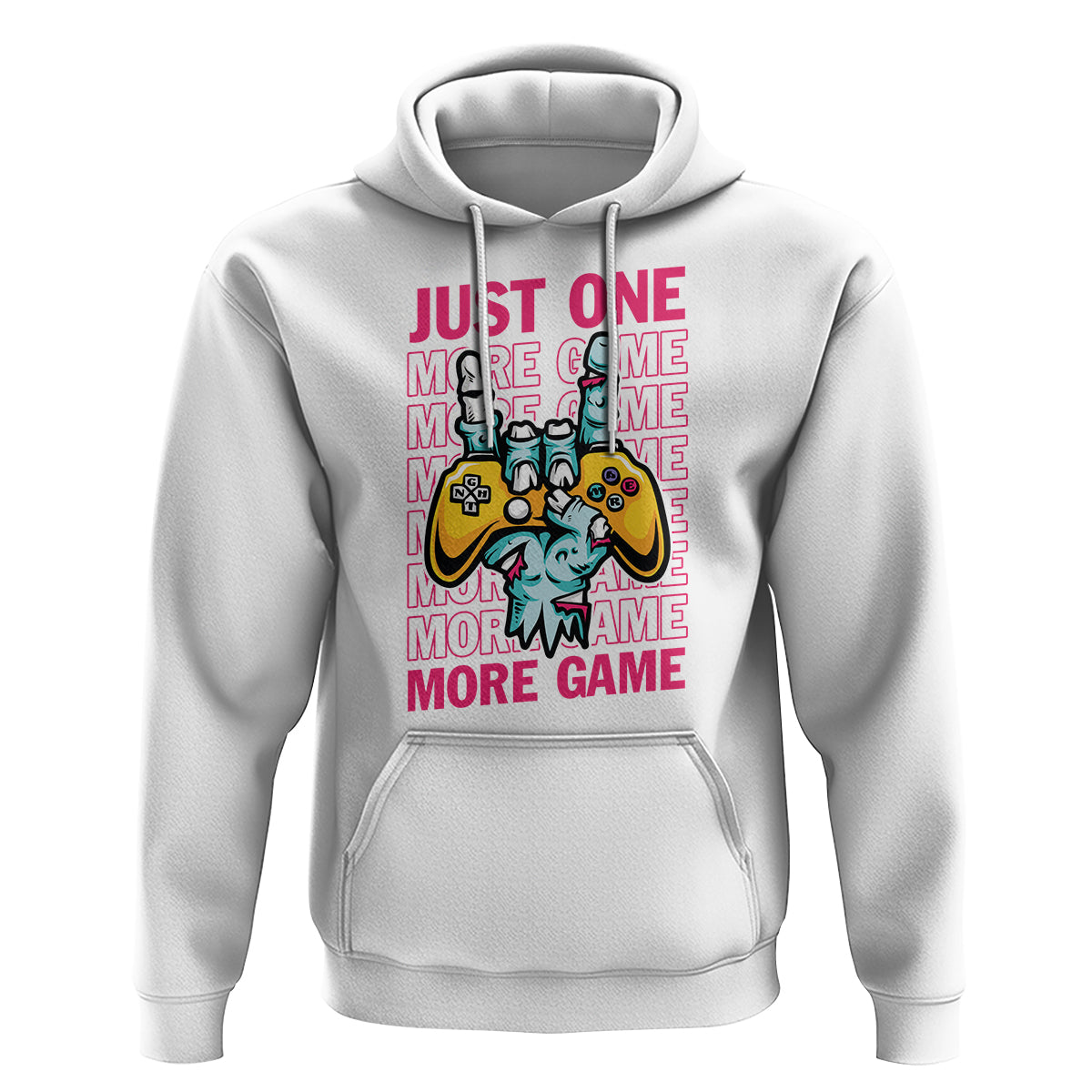 Funny Video Gamer Hoodie Just One More Game Skeleton Kids Boys Man - Wonder Print Shop