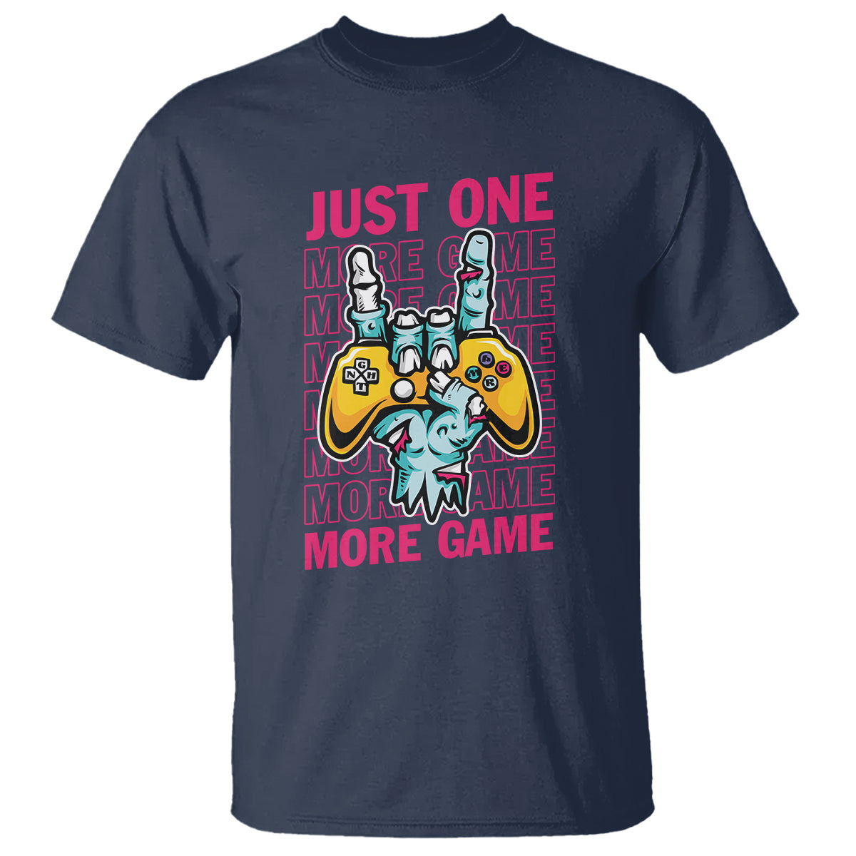 Funny Video Gamer T Shirt Just One More Game Skeleton Kids Boys Man - Wonder Print Shop