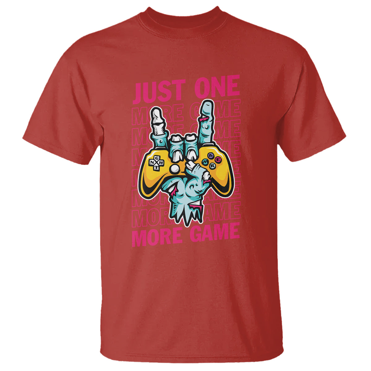 Funny Video Gamer T Shirt Just One More Game Skeleton Kids Boys Man - Wonder Print Shop