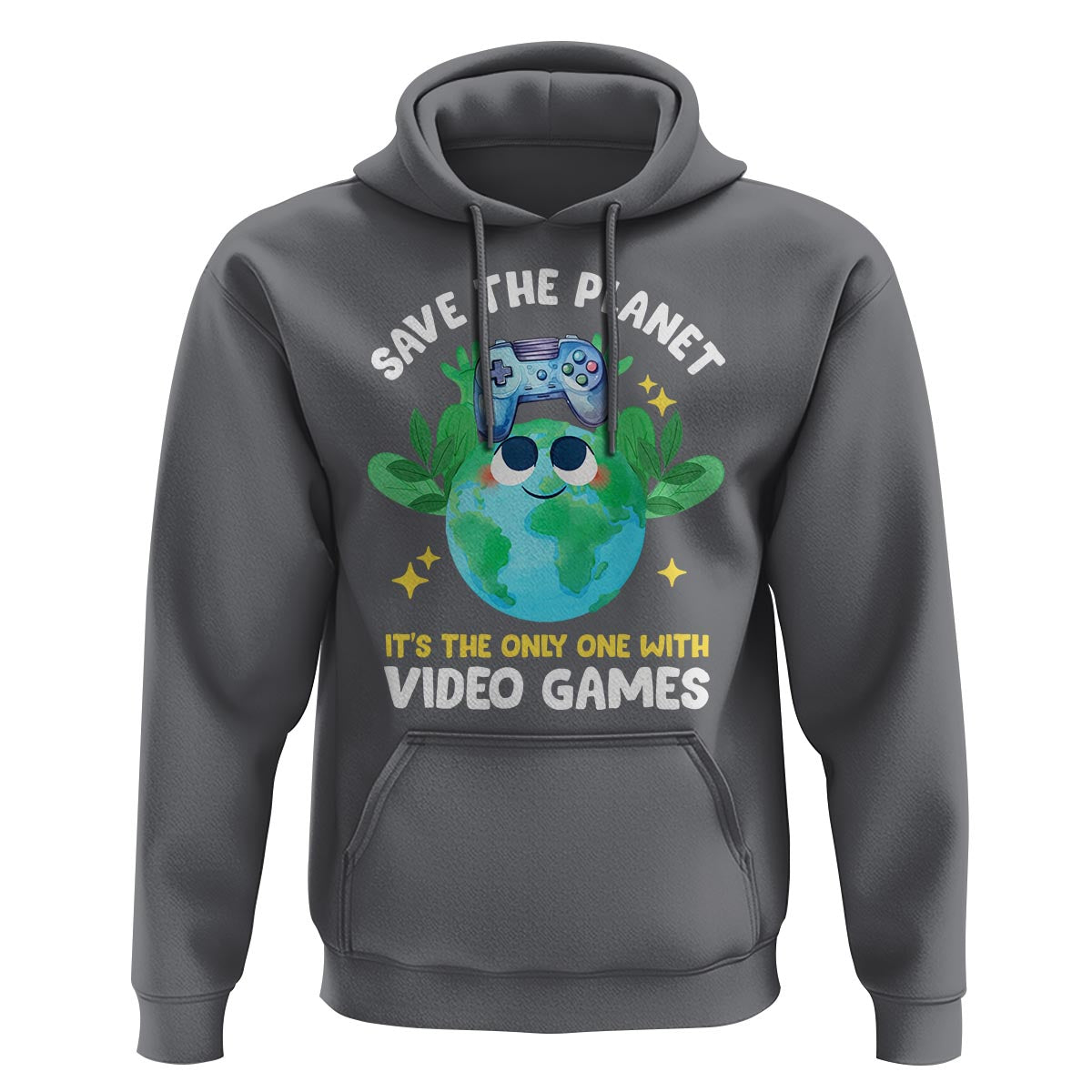 Earth Day Hoodie Save the Planet It's the Only One With Video Games Funny Gamer - Wonder Print Shop