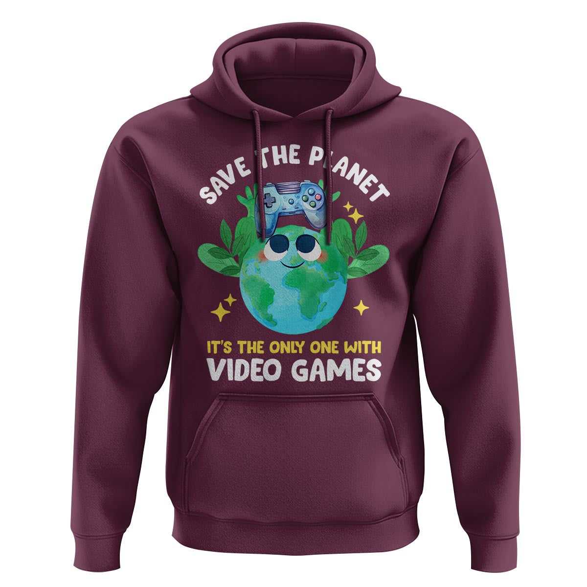 Earth Day Hoodie Save the Planet It's the Only One With Video Games Funny Gamer - Wonder Print Shop