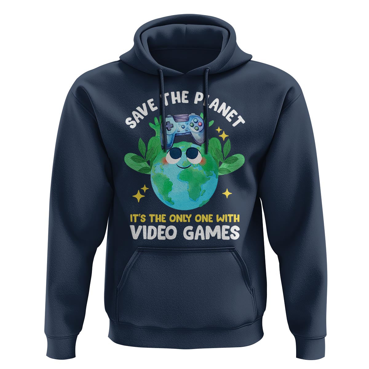 Earth Day Hoodie Save the Planet It's the Only One With Video Games Funny Gamer - Wonder Print Shop