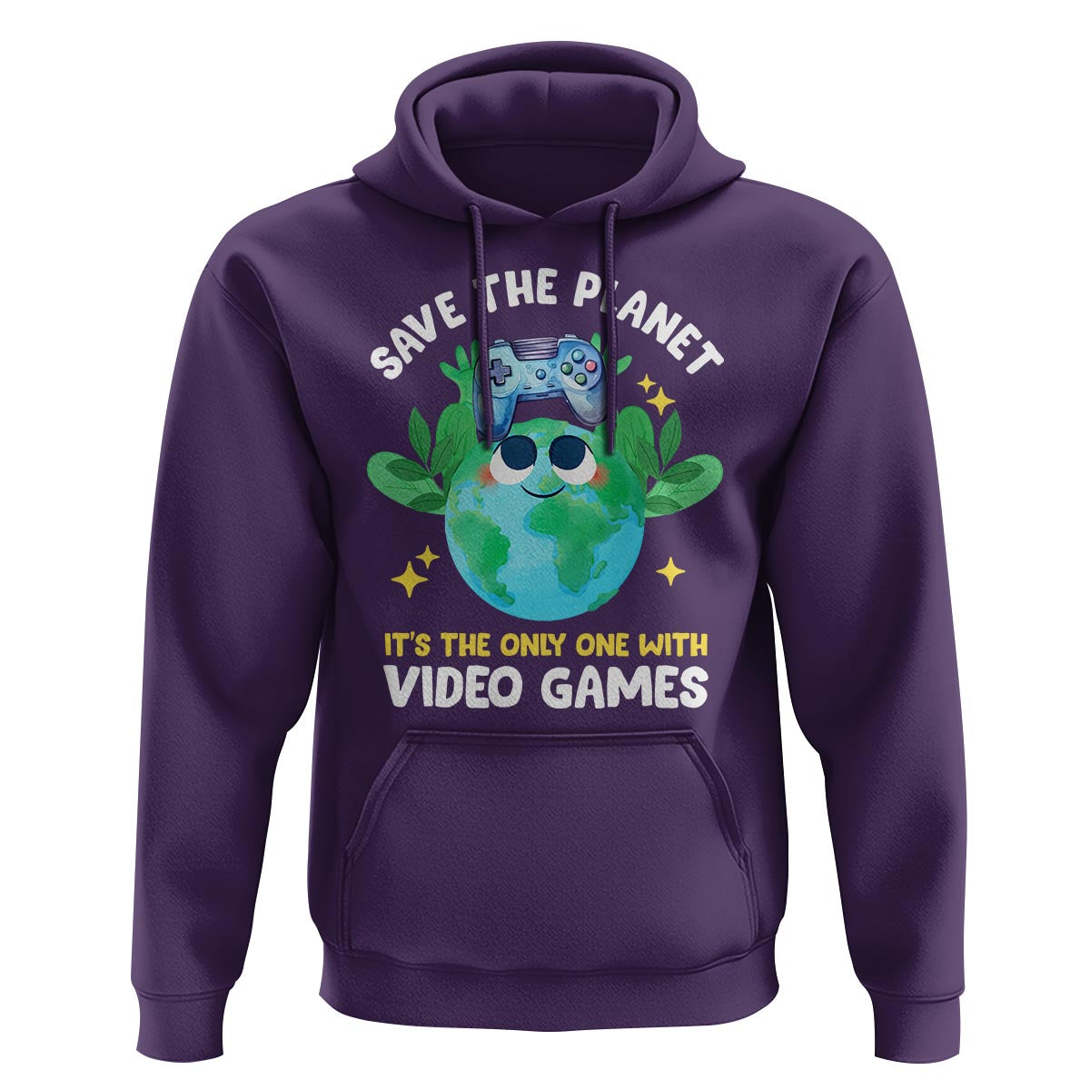 Earth Day Hoodie Save the Planet It's the Only One With Video Games Funny Gamer - Wonder Print Shop