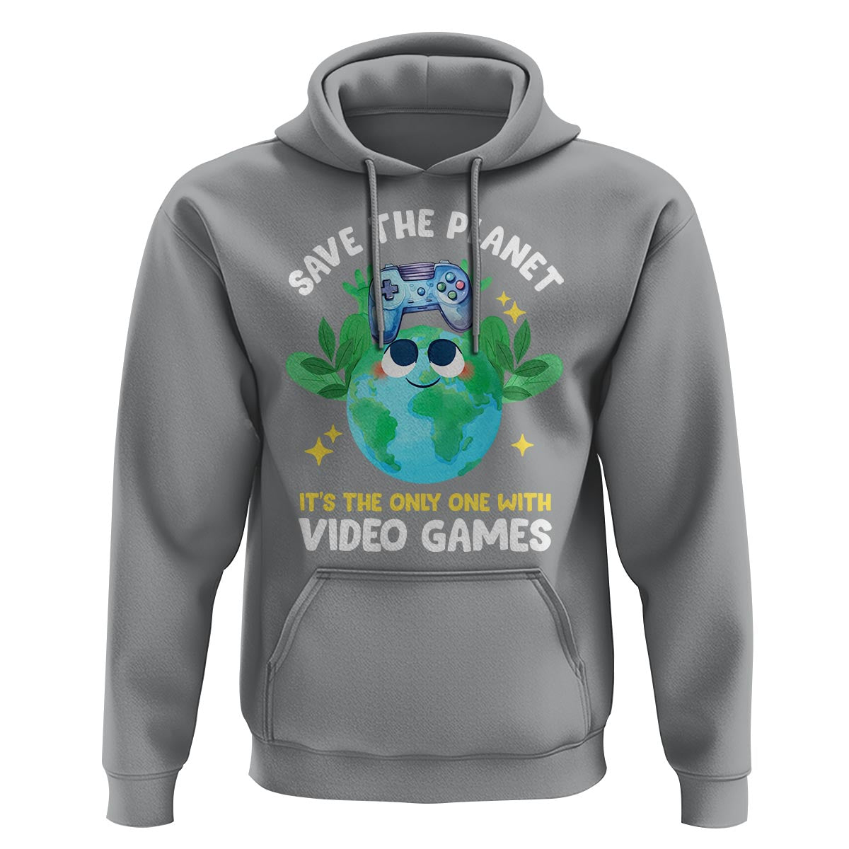 Earth Day Hoodie Save the Planet It's the Only One With Video Games Funny Gamer - Wonder Print Shop