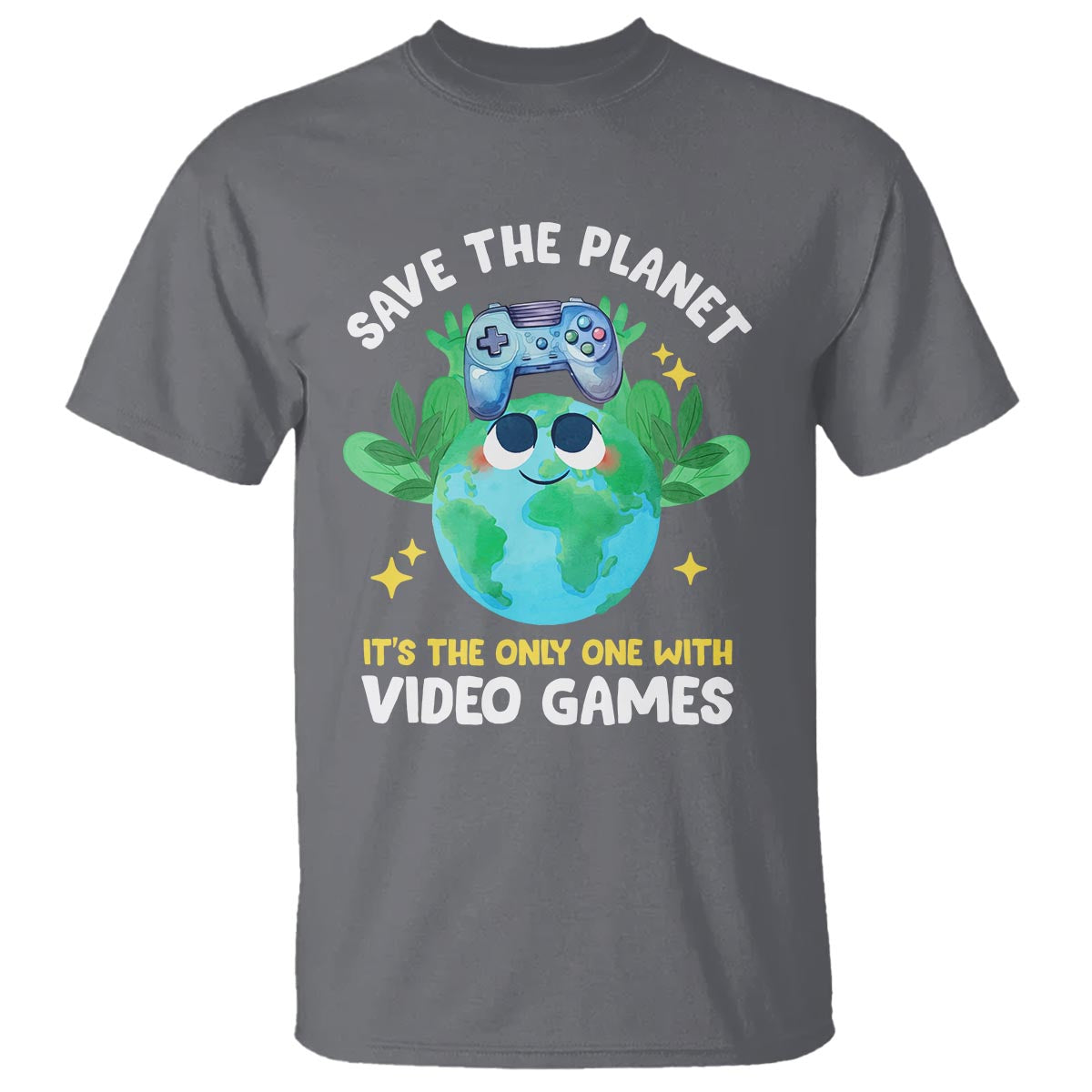 Earth Day T Shirt Save the Planet It's the Only One With Video Games Funny Gamer - Wonder Print Shop