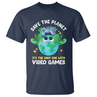 Earth Day T Shirt Save the Planet It's the Only One With Video Games Funny Gamer - Wonder Print Shop