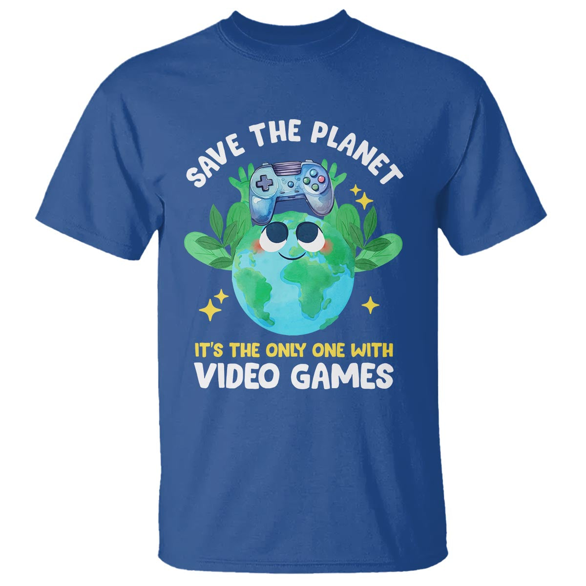 Earth Day T Shirt Save the Planet It's the Only One With Video Games Funny Gamer - Wonder Print Shop