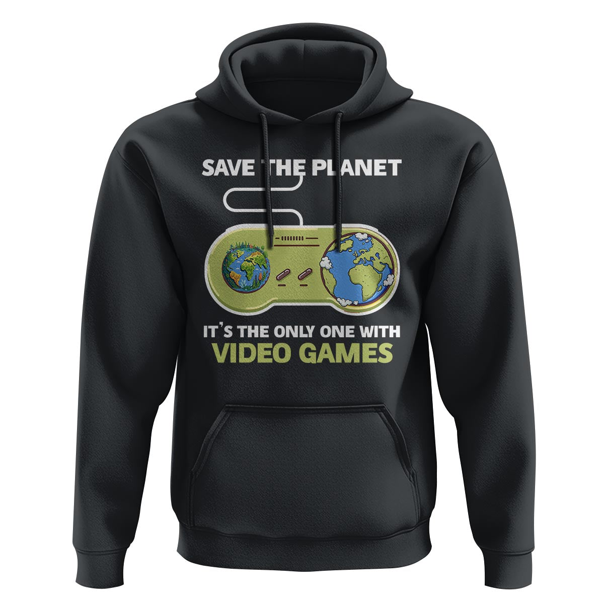 Earth Day Hoodie Save the Planet It's the Only One With Video Games Funny Gamer - Wonder Print Shop