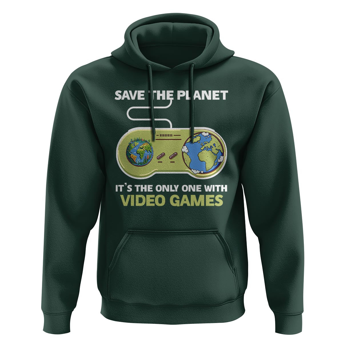 Earth Day Hoodie Save the Planet It's the Only One With Video Games Funny Gamer - Wonder Print Shop