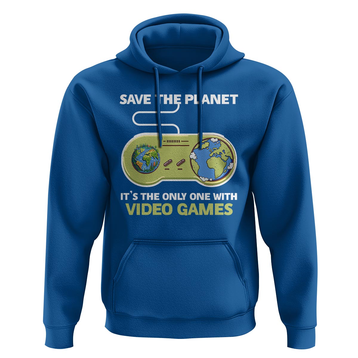 Earth Day Hoodie Save the Planet It's the Only One With Video Games Funny Gamer - Wonder Print Shop
