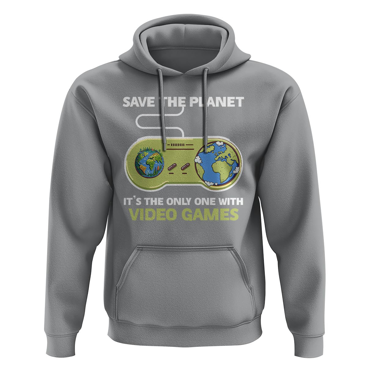 Earth Day Hoodie Save the Planet It's the Only One With Video Games Funny Gamer - Wonder Print Shop