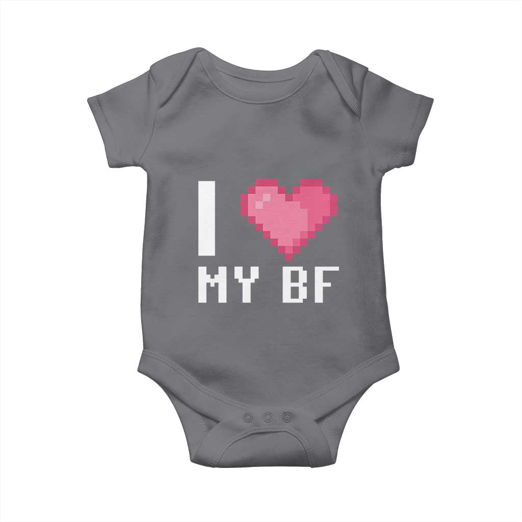 Funny Girlfriend Baby Onesie I Love My BF Boyfriend Valentines