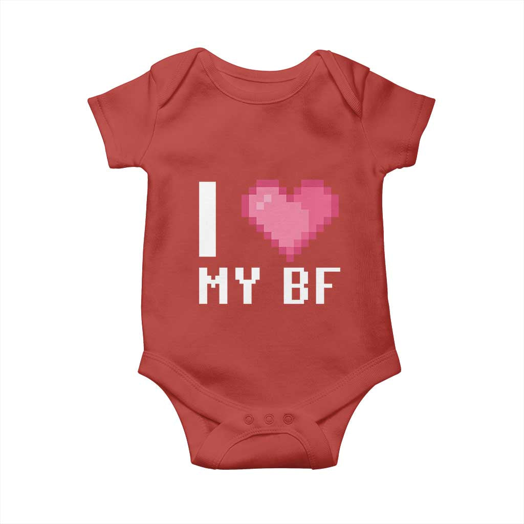 Funny Girlfriend Baby Onesie I Love My BF Boyfriend Valentines