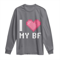 Funny Girlfriend Long Sleeve Shirt I Love My BF Boyfriend Valentines