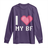 Funny Girlfriend Long Sleeve Shirt I Love My BF Boyfriend Valentines