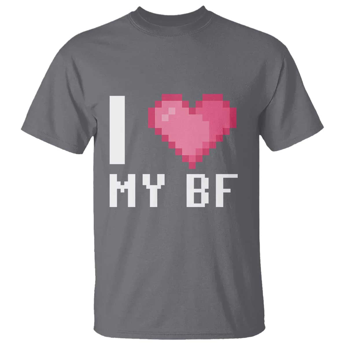 Funny Girlfriend T Shirt I Love My BF Boyfriend Valentines