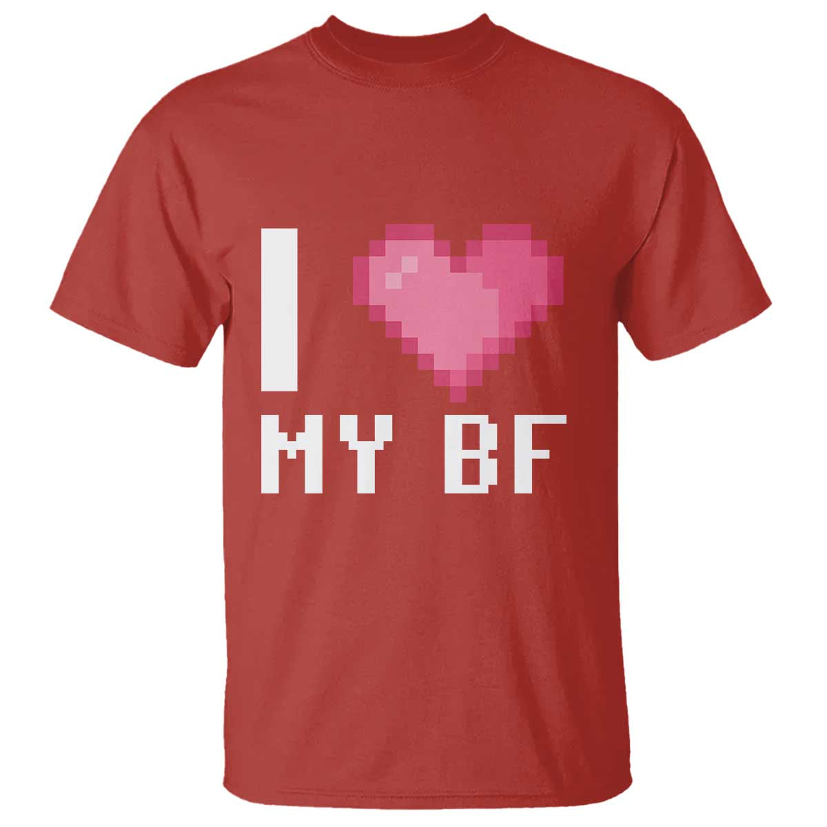 Funny Girlfriend T Shirt I Love My BF Boyfriend Valentines