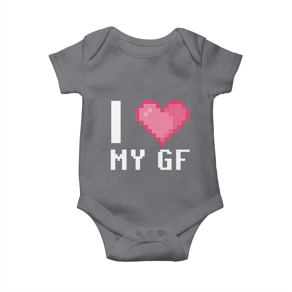 Funny Boyfriend Baby Onesie I Love My GF Girlfriend Valentines