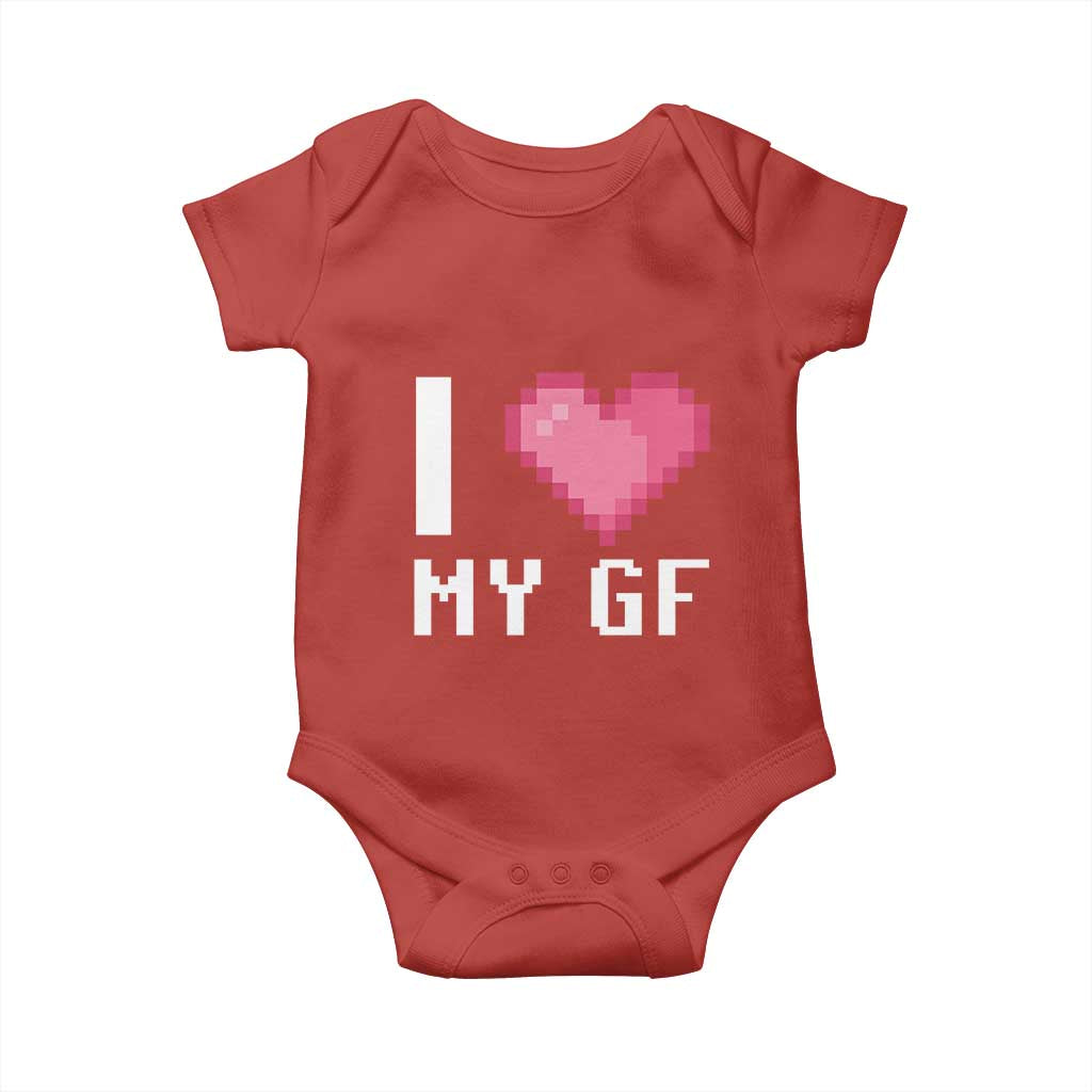 Funny Boyfriend Baby Onesie I Love My GF Girlfriend Valentines