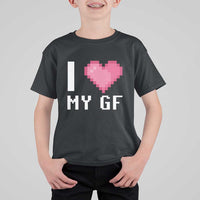 Funny Boyfriend T Shirt For Kid I Love My GF Girlfriend Valentines