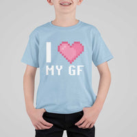 Funny Boyfriend T Shirt For Kid I Love My GF Girlfriend Valentines