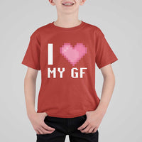 Funny Boyfriend T Shirt For Kid I Love My GF Girlfriend Valentines