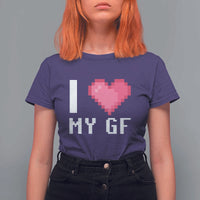 Funny Boyfriend T Shirt For Women I Love My GF Girlfriend Valentines