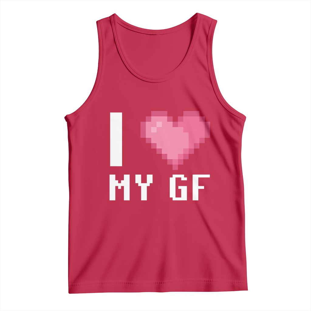 Funny Boyfriend Tank Top I Love My GF Girlfriend Valentines