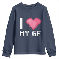 Funny Boyfriend Youth Sweatshirt I Love My GF Girlfriend Valentines