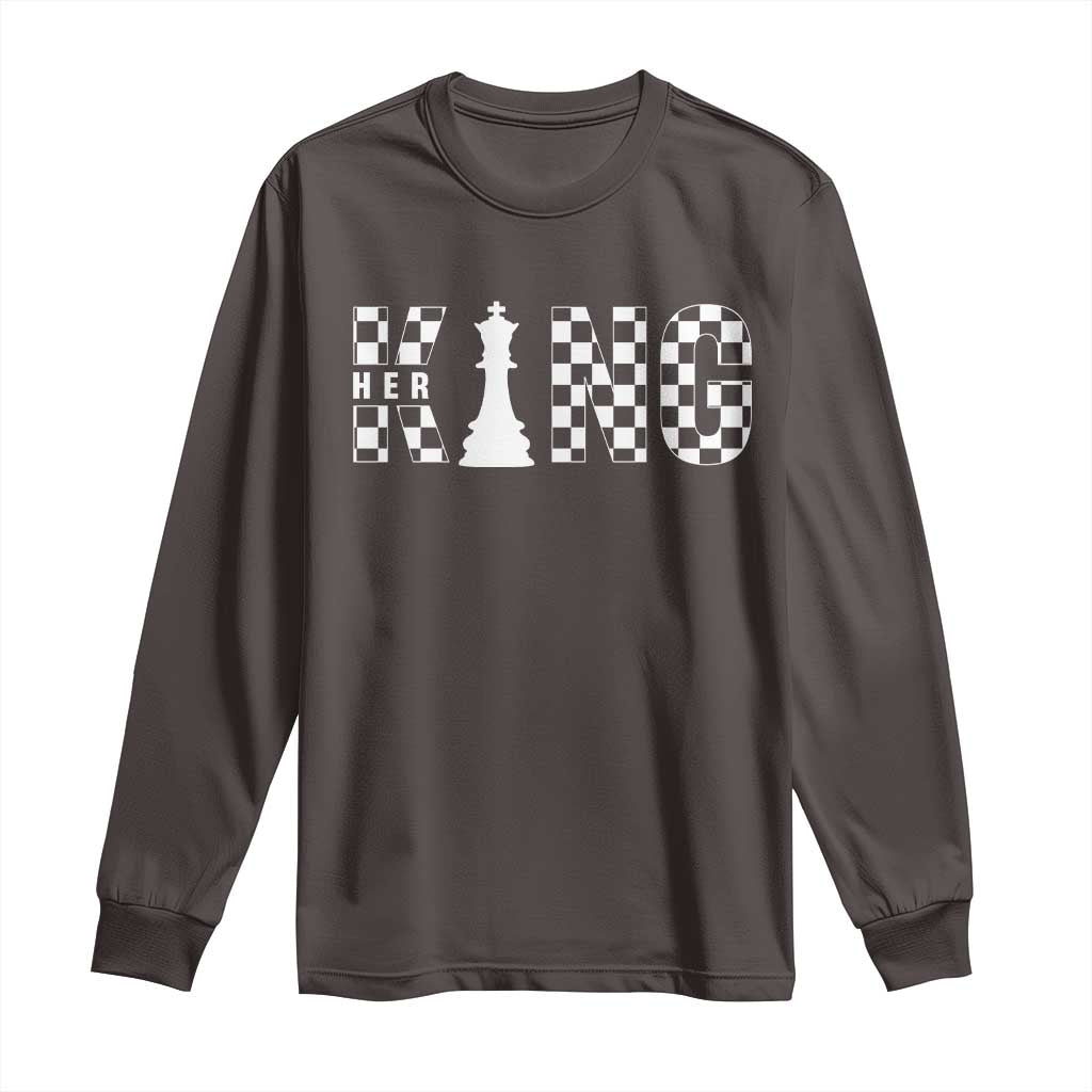 Her King Chess Couple Matching Long Sleeve Shirt