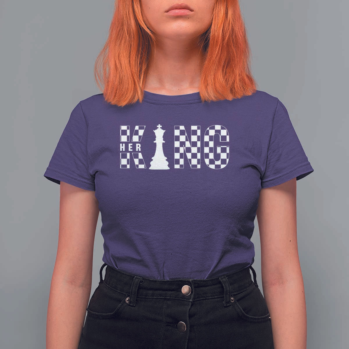 Couple Matching Chess Her King T Shirt For Women