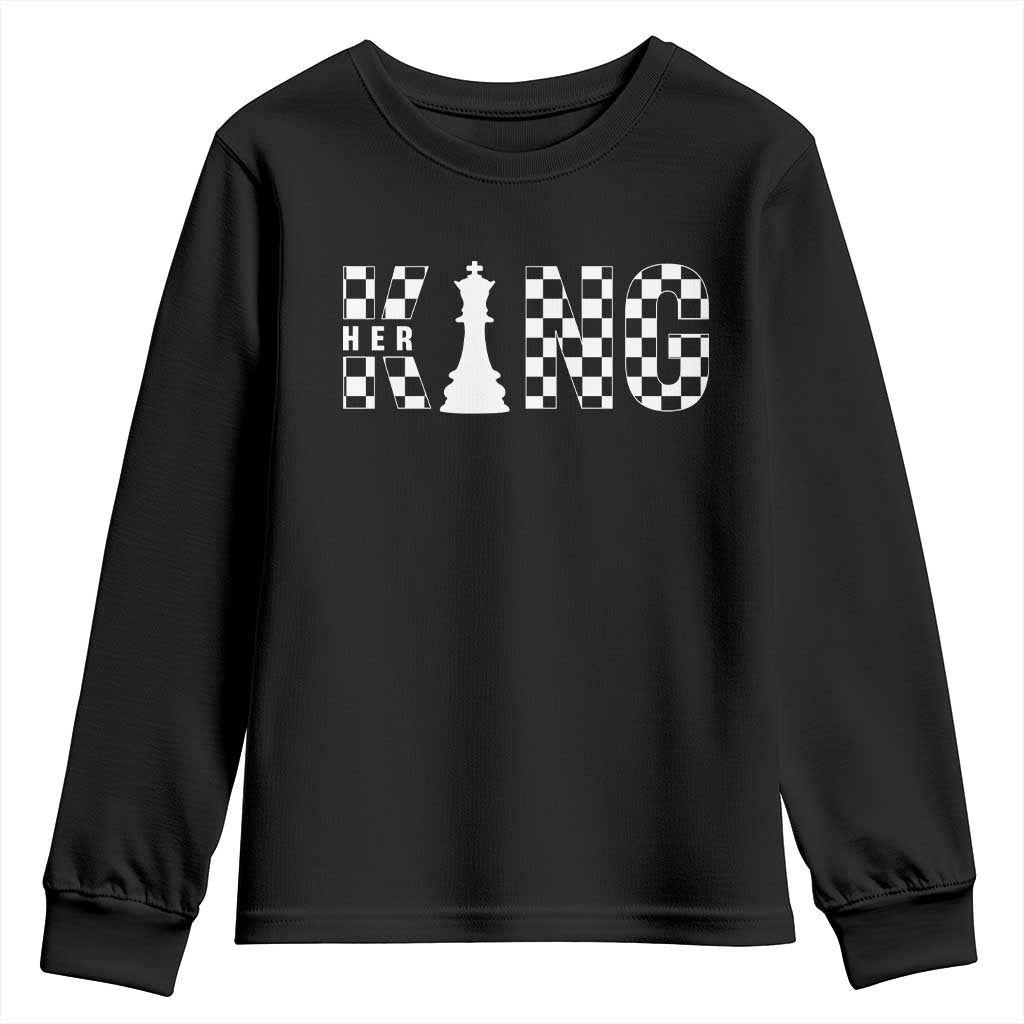 Her King Chess Couple Matching Youth Sweatshirt