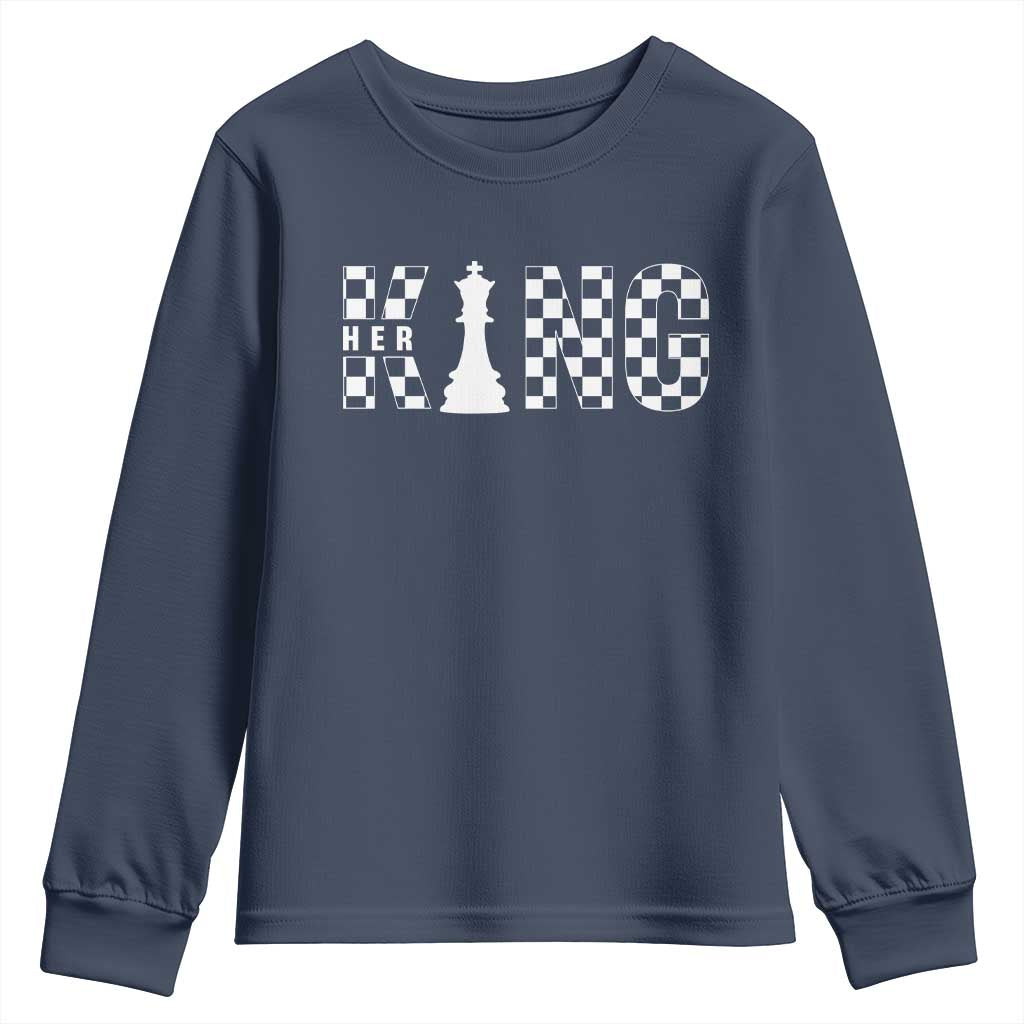 Her King Chess Couple Matching Youth Sweatshirt