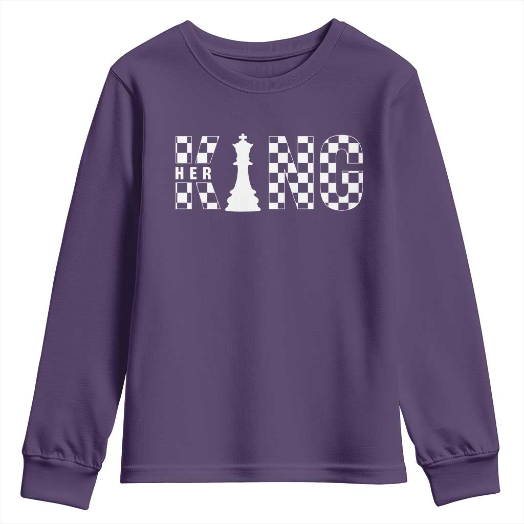 Her King Chess Couple Matching Youth Sweatshirt