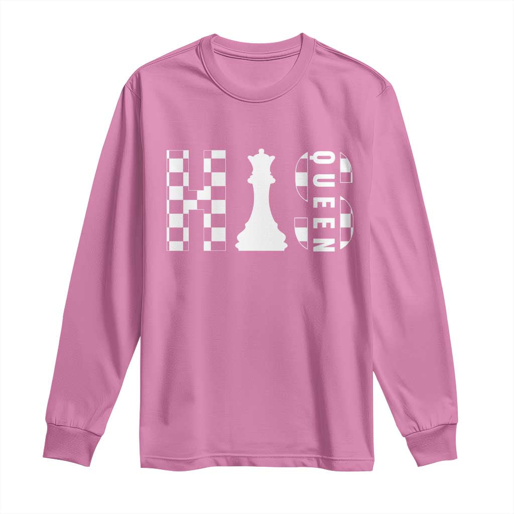 His Queen Chess Couple Matching Long Sleeve Shirt