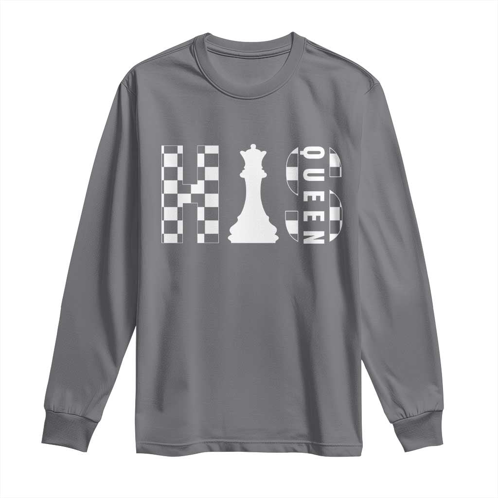 His Queen Chess Couple Matching Long Sleeve Shirt