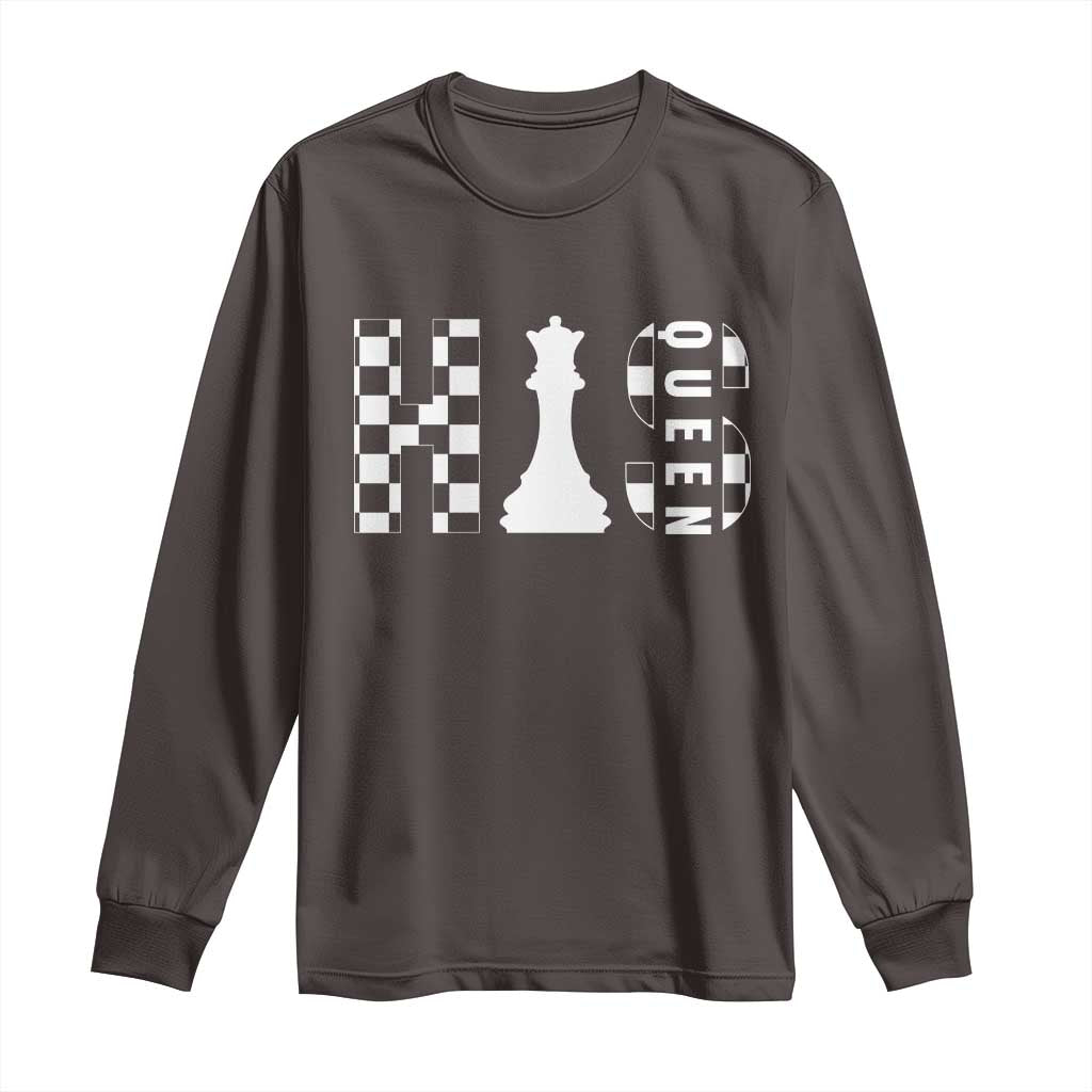 His Queen Chess Couple Matching Long Sleeve Shirt