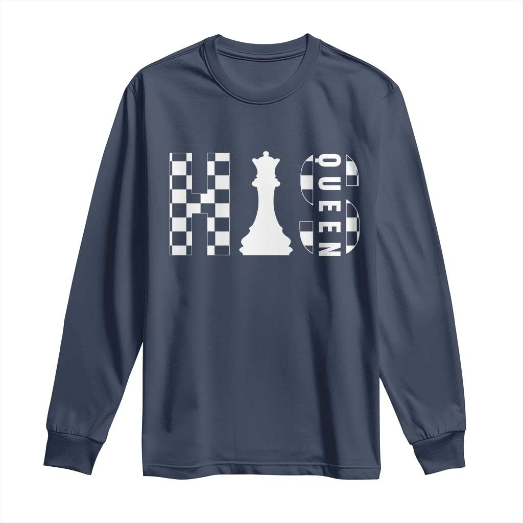 His Queen Chess Couple Matching Long Sleeve Shirt