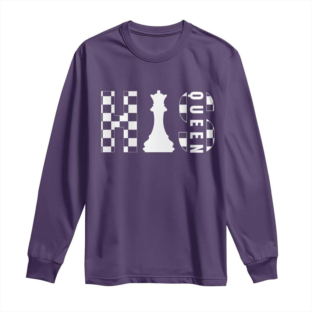 His Queen Chess Couple Matching Long Sleeve Shirt