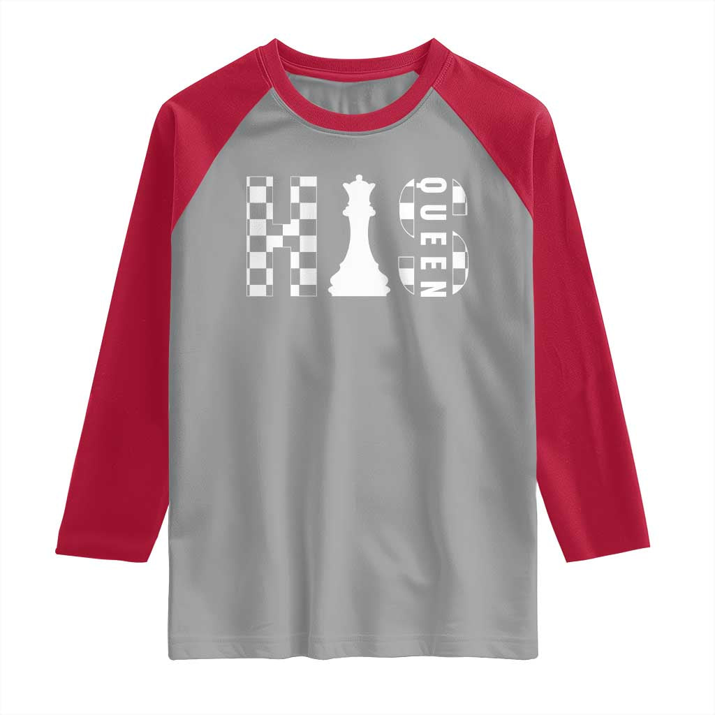 His Queen Chess Couple Matching Raglan Shirt