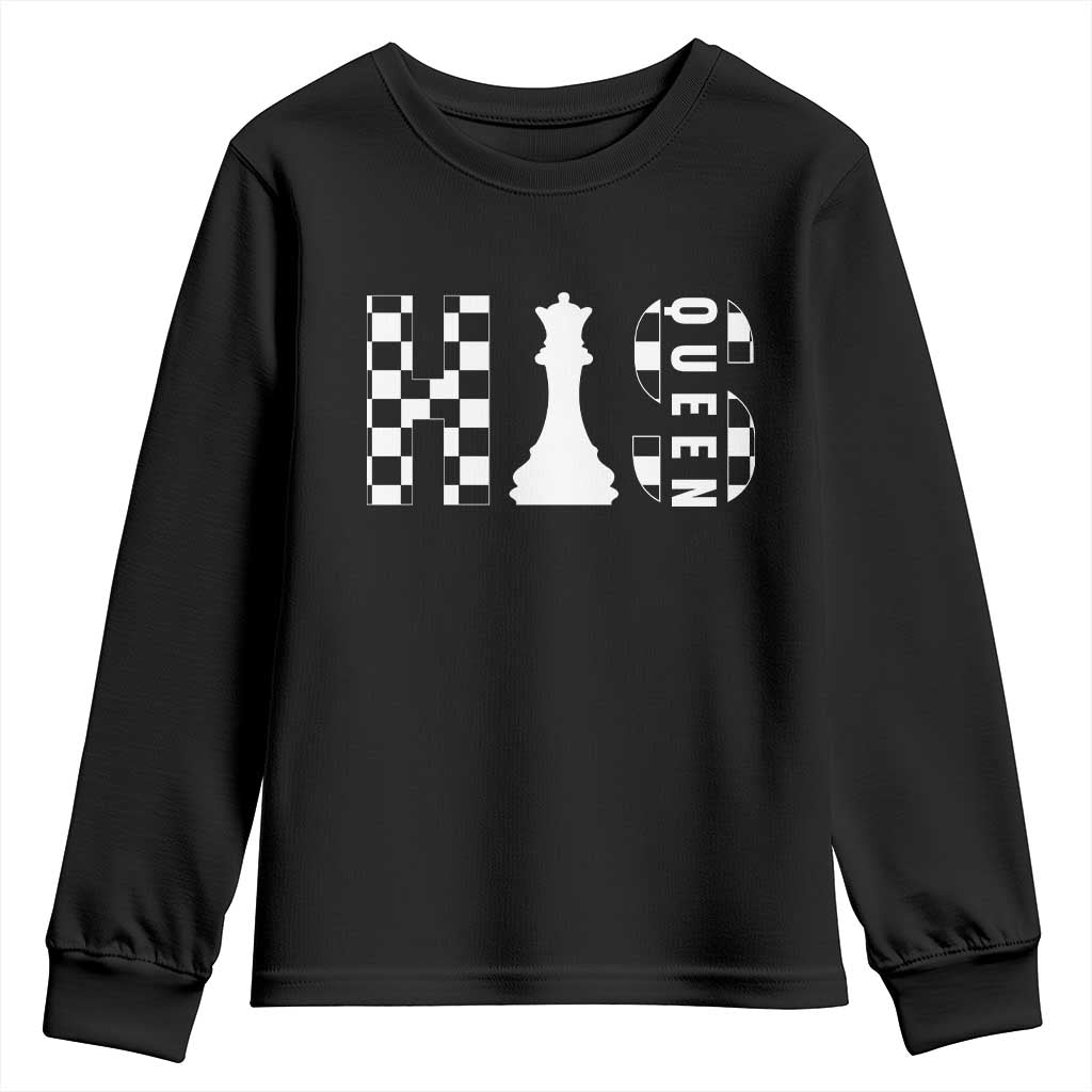 His Queen Chess Couple Matching Youth Sweatshirt