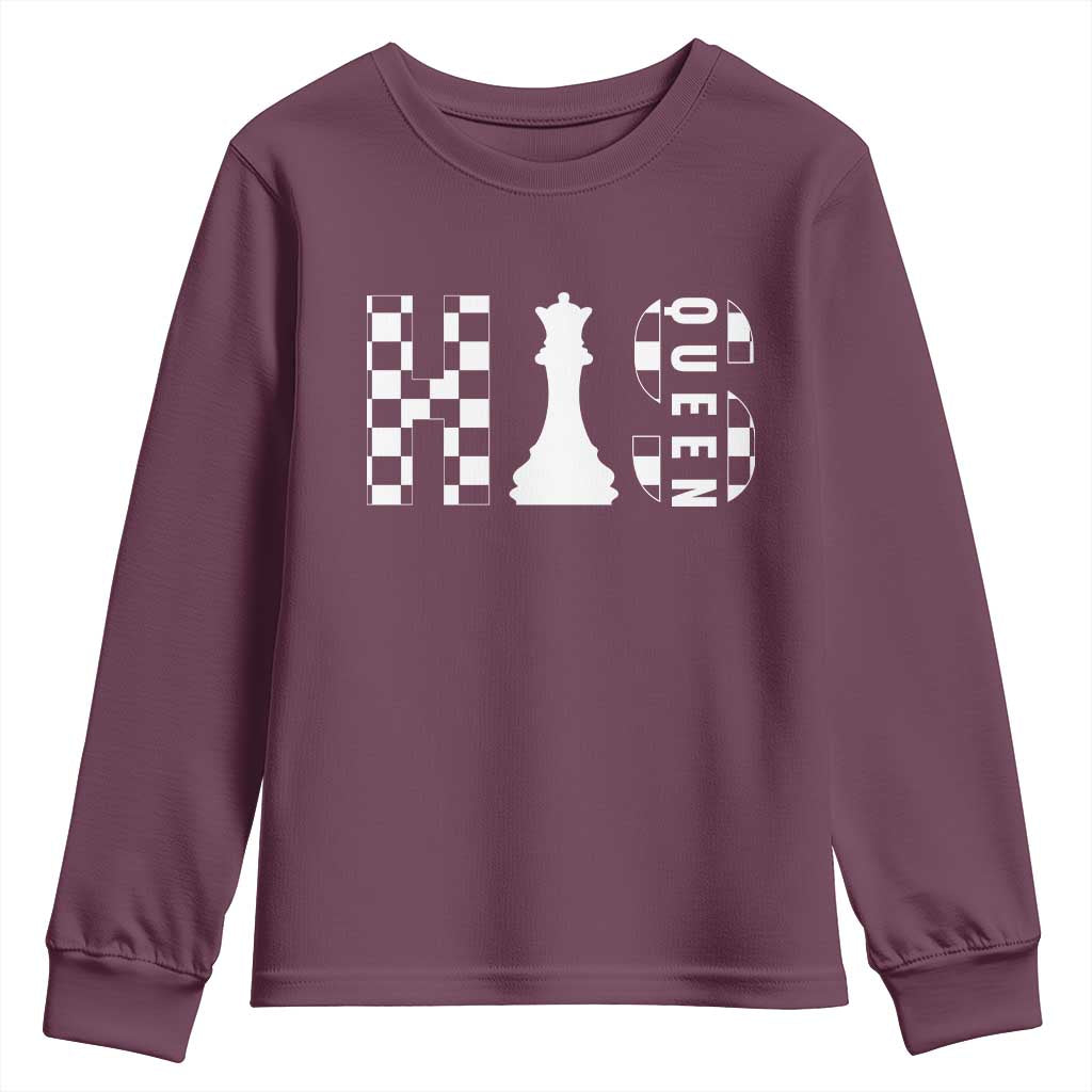His Queen Chess Couple Matching Youth Sweatshirt