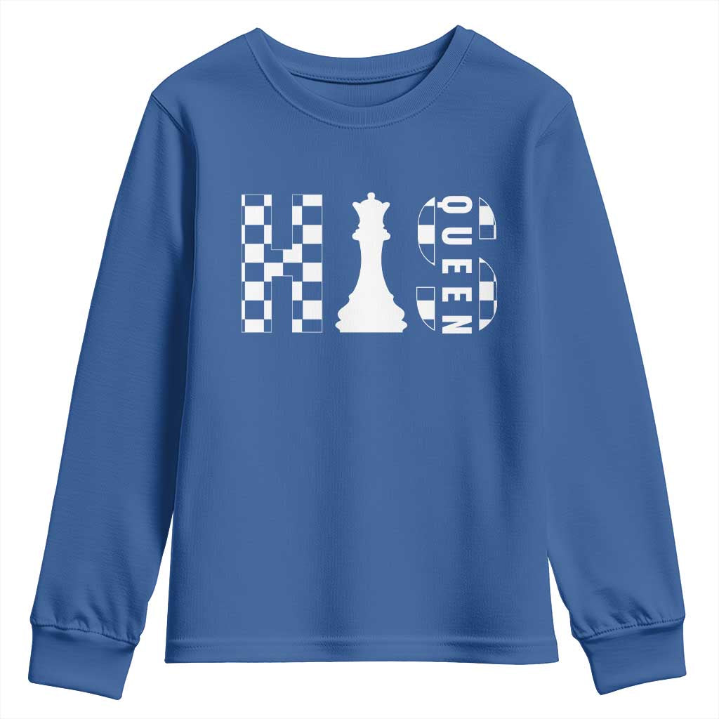 His Queen Chess Couple Matching Youth Sweatshirt