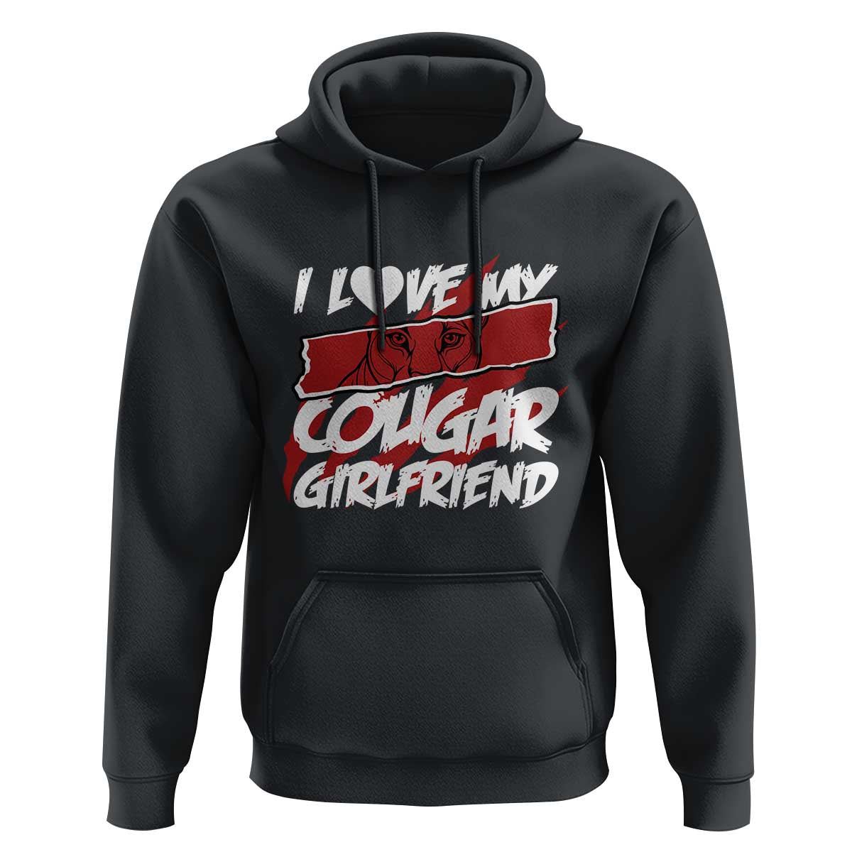 Funny Boyfriend Hoodie I Love My Cougar Girlfriend Valentines