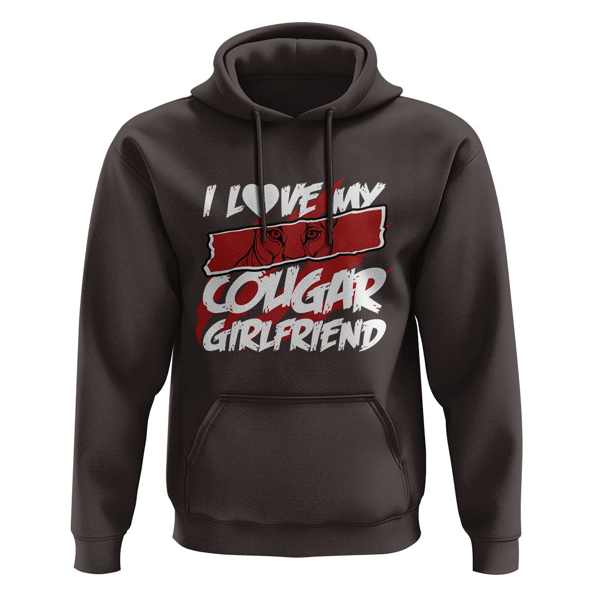 Funny Boyfriend Hoodie I Love My Cougar Girlfriend Valentines