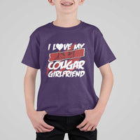 Funny Boyfriend T Shirt For Kid I Love My Cougar Girlfriend Valentines