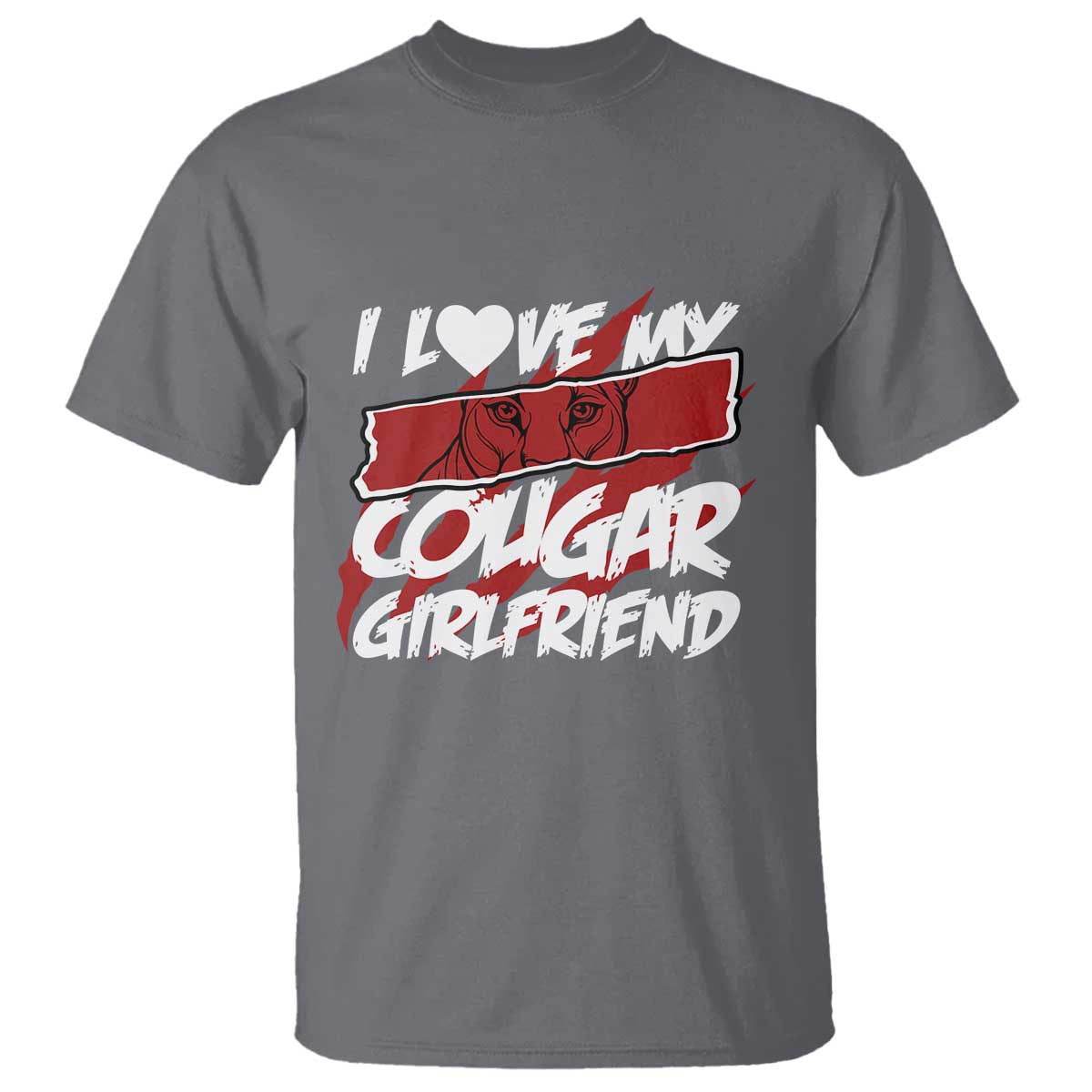 Funny Boyfriend T Shirt I Love My Cougar Girlfriend Valentines